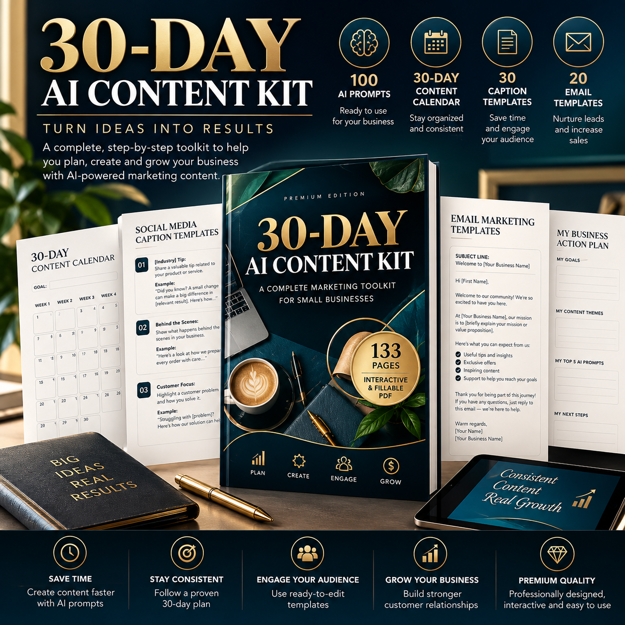 30-Day AI Content Kit ebook